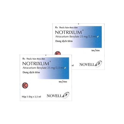 Notrixum 25mg/2,5ml - Thuốc hỗ trợ gây mê toàn thân hiệu quả