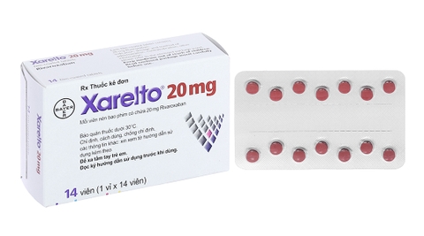 Xarelto 20mg phòng và trị huyết khối (1 vỉ x 14 viên)
