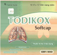 Thuốc ho, long đờm Todikox Softcap hộp 10 vỉ x 10 viên