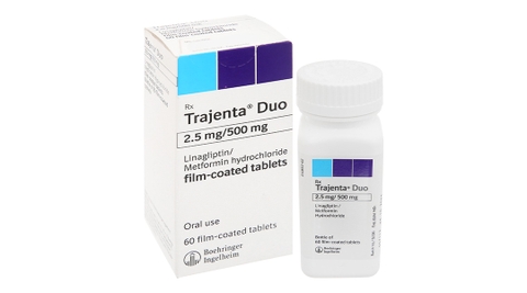 Trajenta Duo 2.5mg/500mg trị đái tháo đường tuýp 2 lọ 60 viên