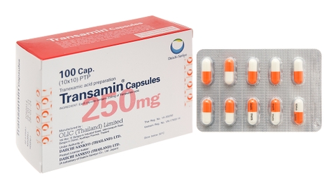 Transamin Tablets 250mg trị chảy máu do tăng tiêu firin (10 vỉ x 10 viên)