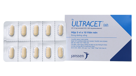 Ultracet trị cơn đau trung bình đến nặng (3 vỉ x 10 viên)