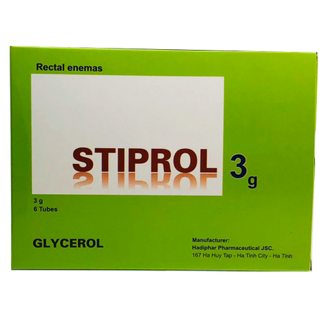 Thuốc Stiprol 3g Hadiphar điều trị táo bón (3g x 6 tuýp)