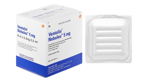 Dung dịch khí dung Ventolin Nebules 5mg trị hen suyễn (30 ống x 2.5ml)