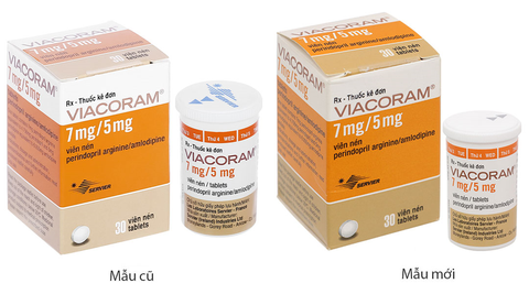 Viacoram 7mg/5mg trị tăng huyết áp vô căn hộp 30 viên
