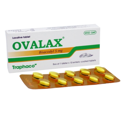 Viên nhuận tràng Ovalax 5mg Traphaco trị táo bón, làm sạch ruột