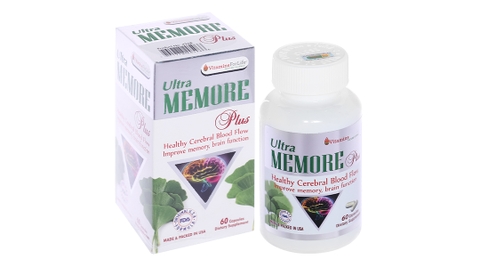 Ultra Memore Plus bổ não, cải thiện trí nhớ chai 60 viên