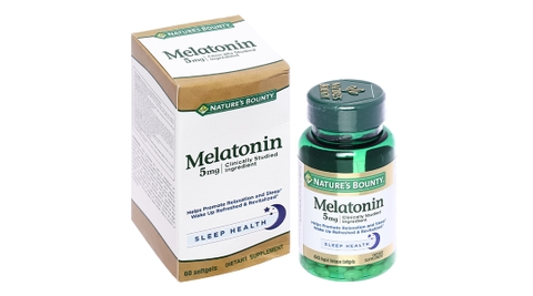 Nature’s Bounty Melatonin giúp điều hòa giấc ngủ chai 60 viên