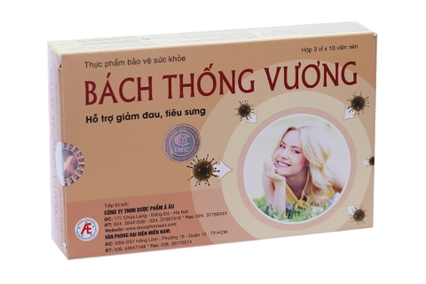 Bách Thống Vương hỗ trợ giảm đau, tiêu sưng hộp 30 viên