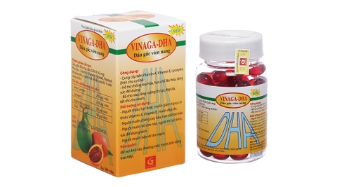 Dầu gấc Vinaga-DHA chống oxy hóa, tăng cường thị lực chai 100 viên