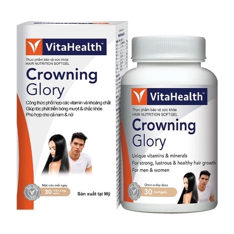 VITAHEALTH CROWNING GLORY giảm tình trạng gãy rụng tóc