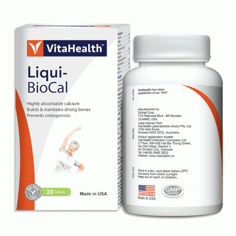 VITAHEALTH LIQUI-BIOCAL viên uống bổ sung canxi