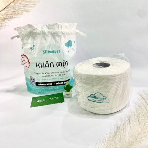 KHĂN MẶT SILKWIPES DÙNG 1 LẦN 100% VISCOSE TỪ THIÊN NHIÊN