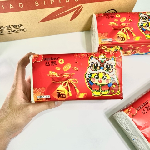 Giấy Khô/ Giấy Ăn Sipiao Nội Địa Trung Đón Tết 1 THÙNG 20 GÓI