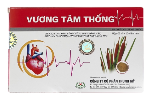 Vương Tâm Thống hỗ trợ tim mạch hộp 30 viên