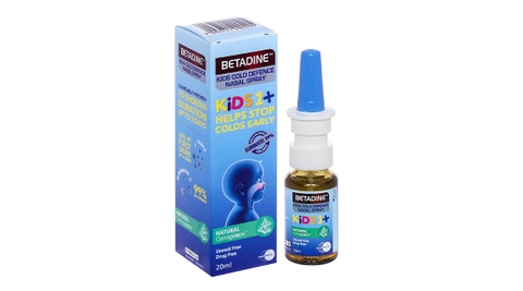 Xịt mũi Betadine Kids 1+ Nasal Spray giúp ngăn chặn các virus trên niêm mạc mũi (20ml)
