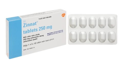 Zinnat Tablets 250mg trị nhiễm khuẩn (1 vỉ x 10 viên)