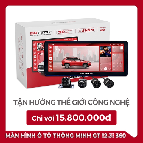 Màn hình Android ô tô Gotech GT12.3i 360 – Công Nghệ Cao
