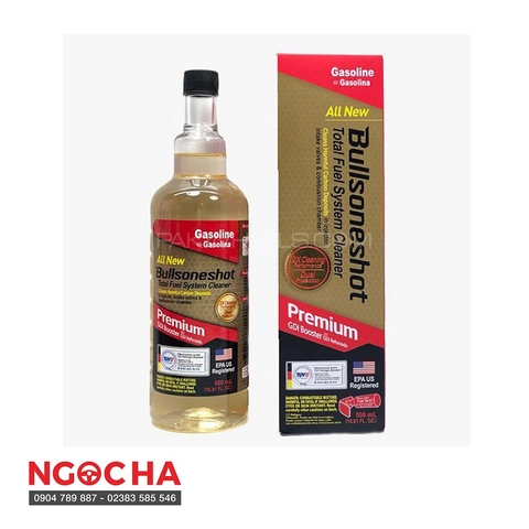 Phụ gia làm sạch động cơ xe máy xăng Bullsoneshot Premium Gasoline