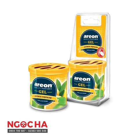 Sáp thơm ô tô dạng Gel hương cam quýt Areon Gel Can Citrus Squash
