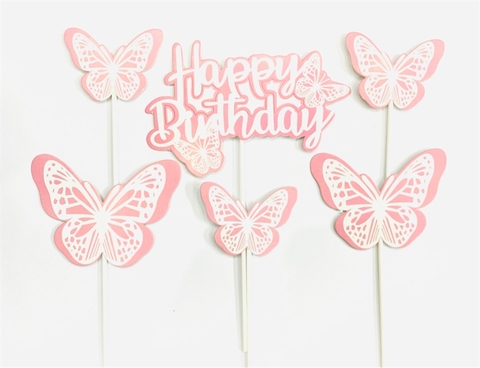 Thẻ Bướm Hồng Mới (sét)