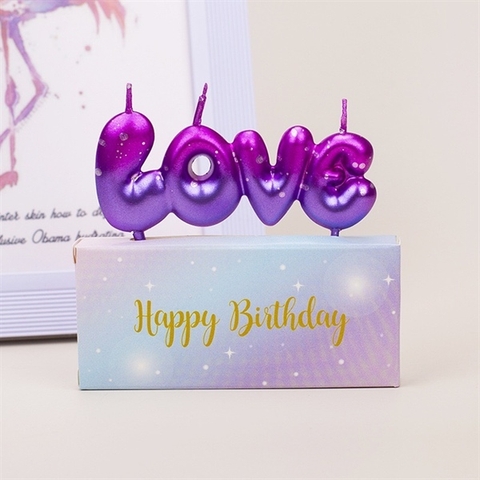 Nến Love - NHŨ TÍM HỒNG (vỉ)