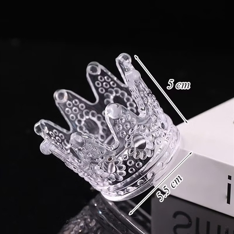 Vương Miện Trong Suốt Size Nhỏ - TRẮNG (cái)