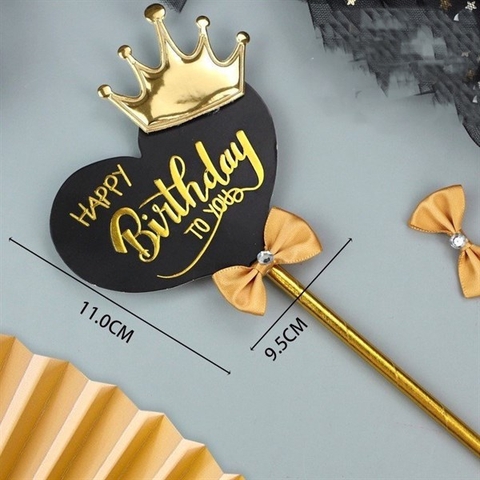 Topper Vương Miện Tim Đen - cái