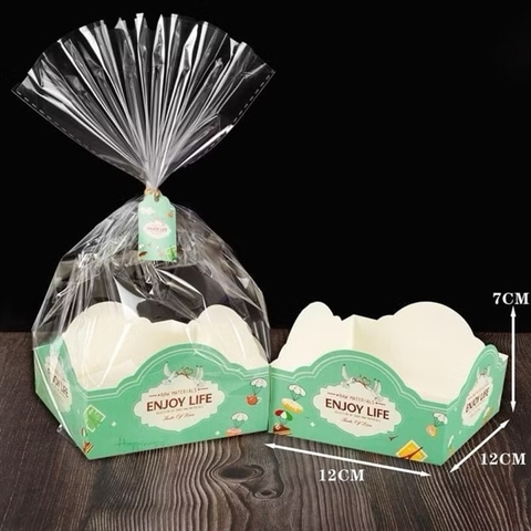 Túi Cookies Enijoy Life Vuông - XANH TO (100 cái)