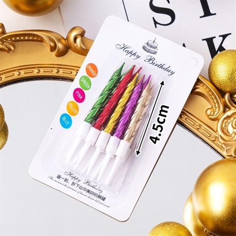 Nến Xoắn - NHŨ MIX MÀU (vỉ)