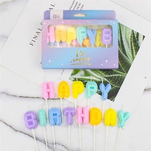 Nến Happy MIX MÀU (vỉ)