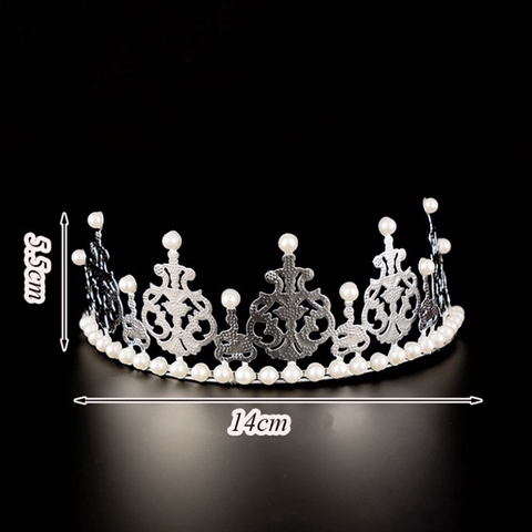 Vương Miện Bán Nguyệt BẠC Size NHỎ - kim loại (cái)