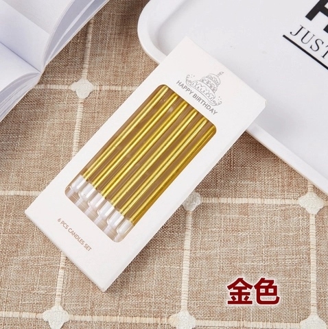 Nến Chì 6 Cây - MẠ VÀNG (vỉ)
