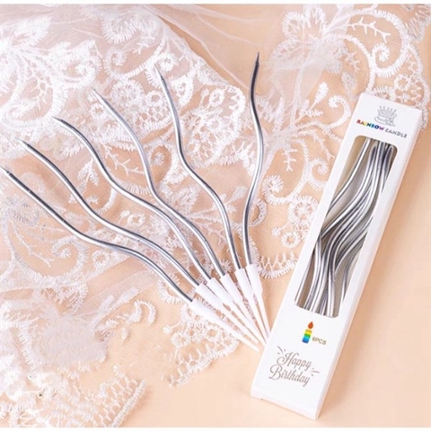 Nến Sóng Dài - BẠC (vỉ 6 cây)