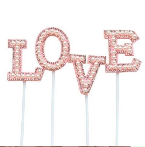 Chữ LOVE Ngọc - hồng