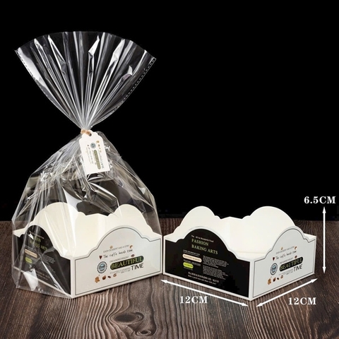 Túi Cookies Beautifu Vuông - ĐEN TO (100 cái)