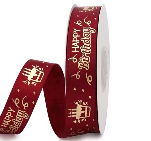 Ruy Băng HPBD Nhũ Có Hình Bánh (2,5cm x 22m)