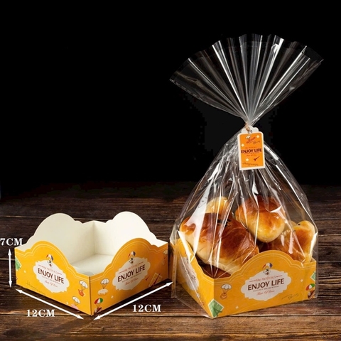 Túi Cookies Enjoy Life Vuông - VÀNG TO (100 cái)