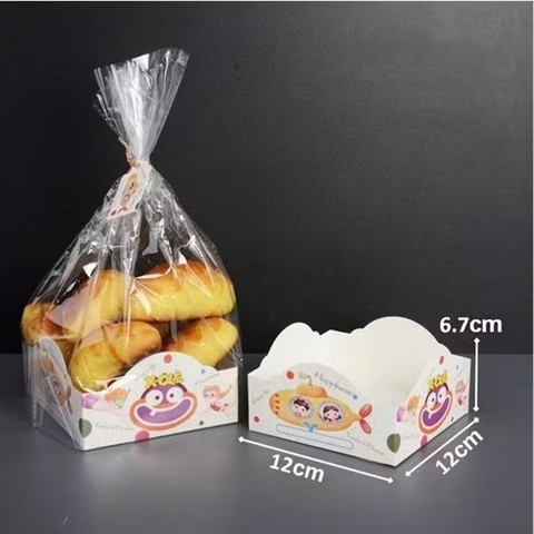 Túi Cookies Tàu Ngầm Thấp Vuông - TRẮNG TO (100 cái)