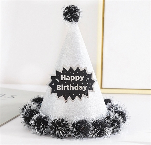 Mũ Trắng Ép Kim - cái