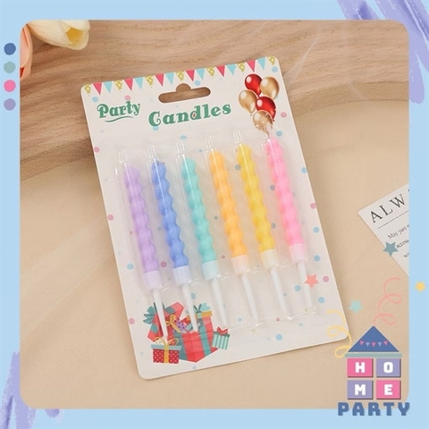 Nến Xoắn Nhiều Màu Hàn Quốc (vỉ)