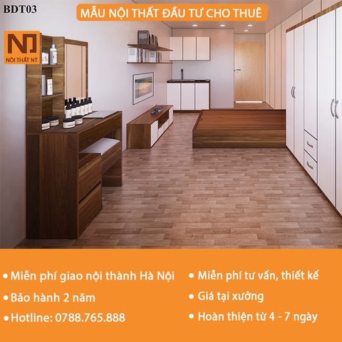 Bộ DTCT03 Trọn Bộ Nội Thất Căn Hộ Đầu Tư Cho Thuê Giá Rẻ