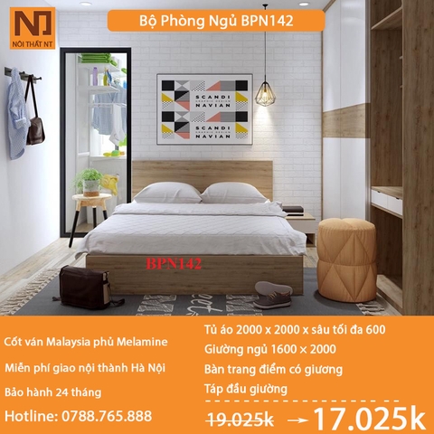 Mẫu nội thất phòng ngủ thiết kế BPN142