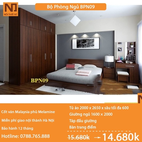 Nội thất phòng ngủ thiết kế BPN09