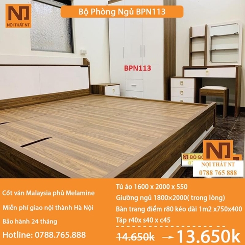 Nội thất phòng ngủ thiết kế BPN113