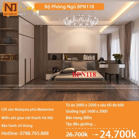 Nội thất phòng ngủ thiết kế BPN118