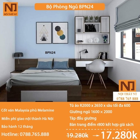 Nội thất phòng ngủ thiết kế BPN24