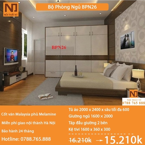 Nội thất phòng ngủ thiết kế BPN26