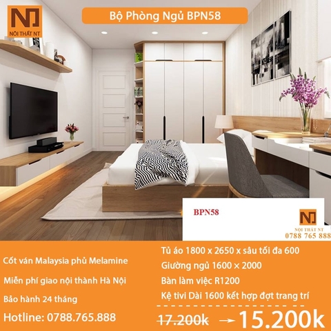 Nội thất phòng ngủ thiết kế BPN58