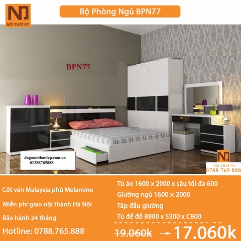 Nội thất phòng ngủ thiết kế BPN77